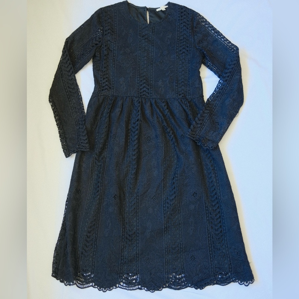 Black Long Sleeve Lace Dress